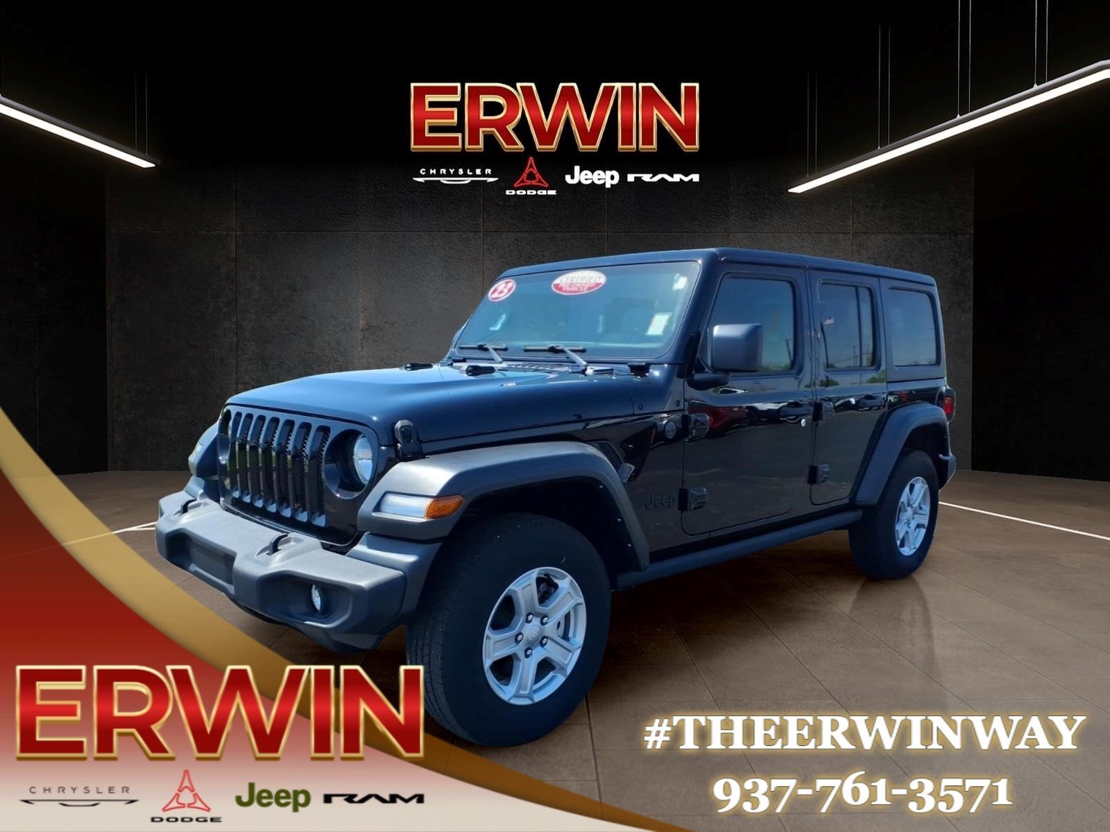 Certified Used 2023 Black Clear Coat Jeep Sport S image 3