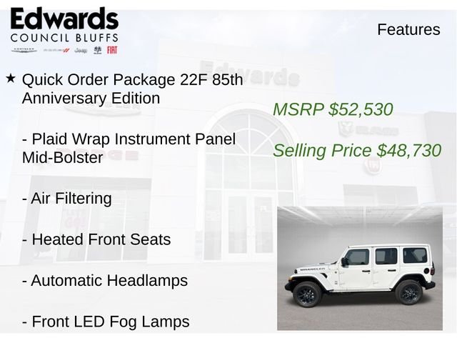 New 2026 Bright White Clearcoat Jeep 85th Anniversary Edition image 23