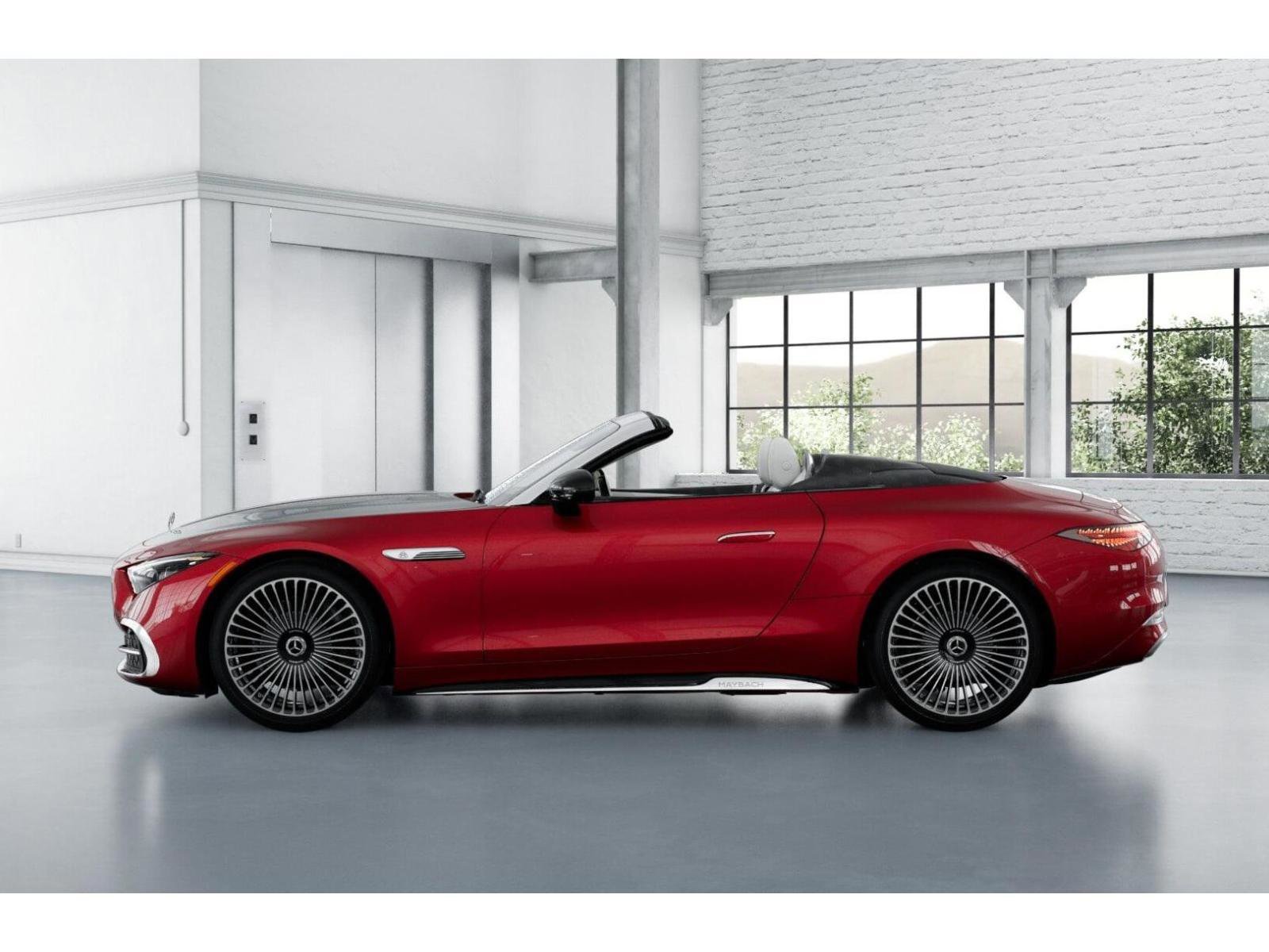 New 2026 MANUFAKTUR garnet red metallic (Red Ambiance) Mercedes-Benz Maybach SL 680 Monogram Series image 76