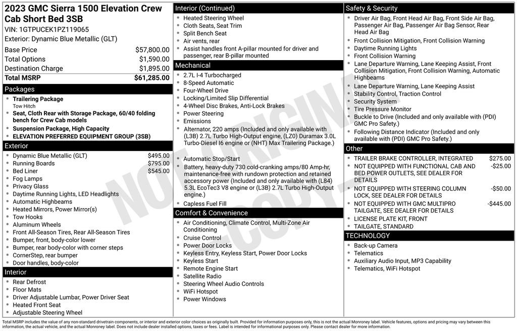 Used 2023 Blue GMC Elevation image 2