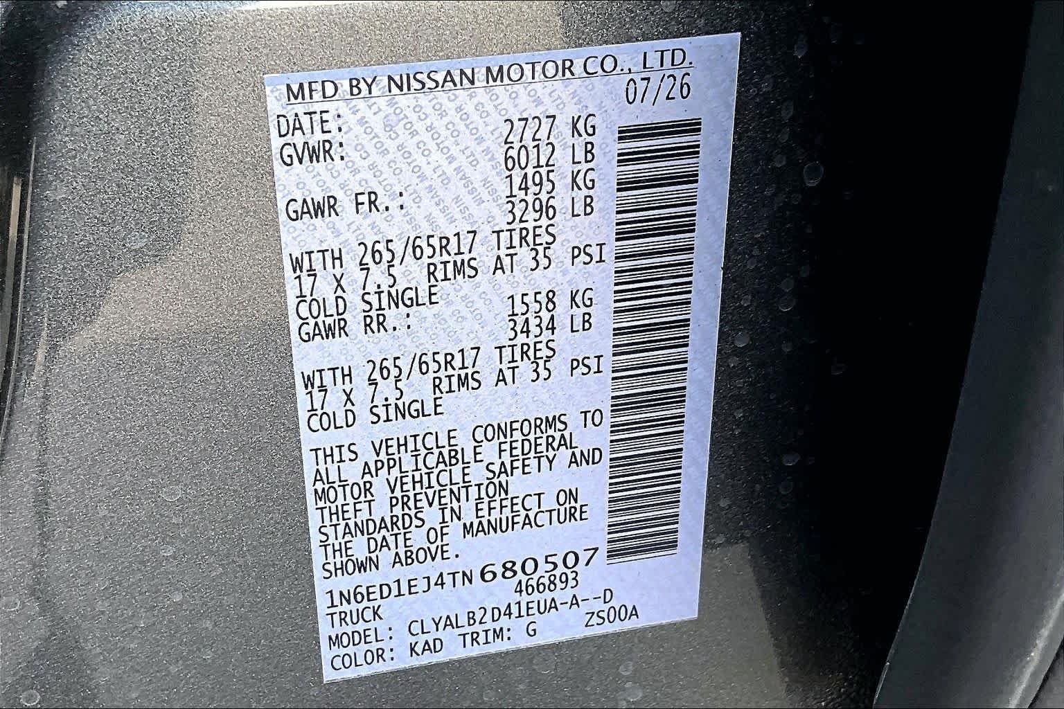 New 2026 Gun Metallic Nissan SV image 14