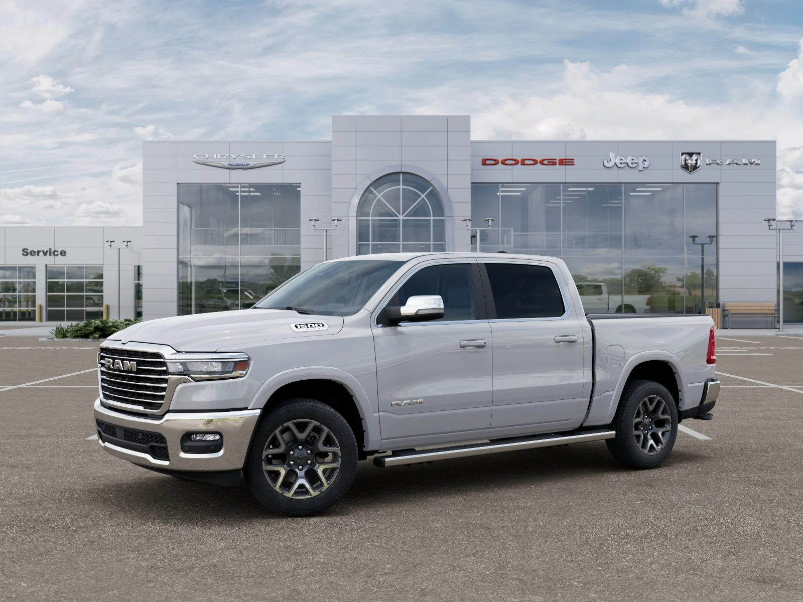 New 2026 Bright White Clear-Coat Exterior Paint RAM Laramie image 2
