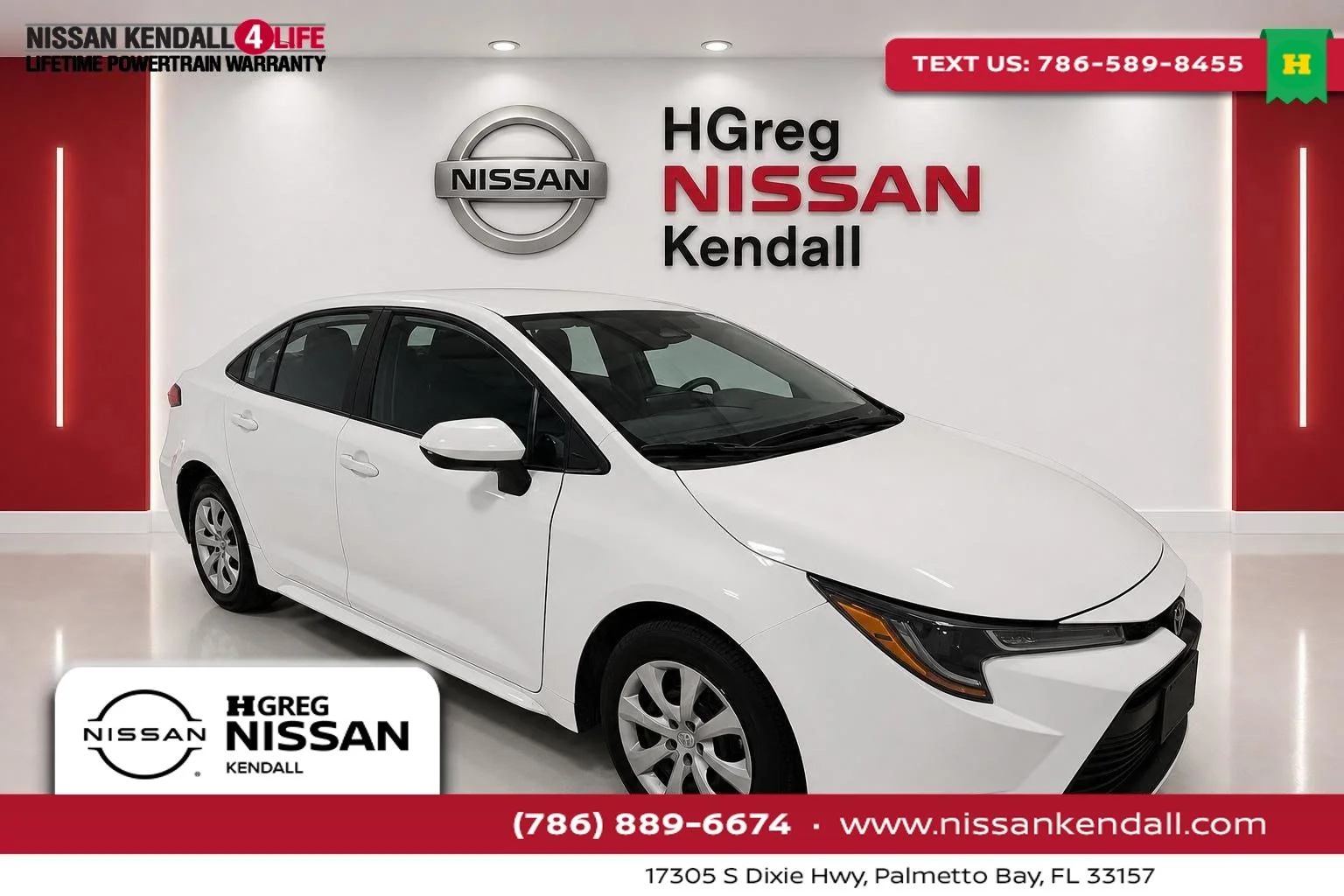 Used 2025 White Toyota LE image 1