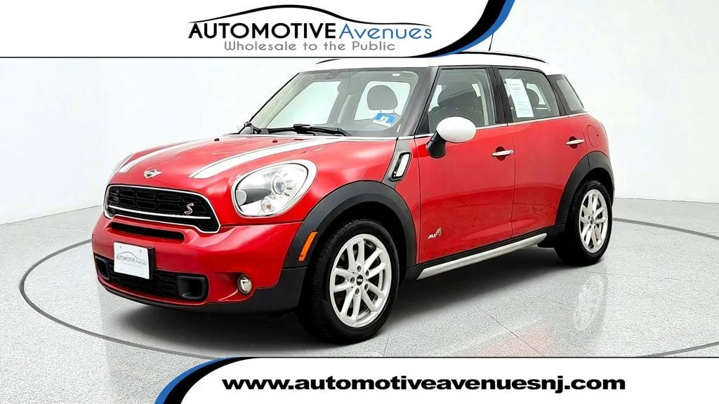 Used 2016 Chili Red MINI ALL4 w/ Steptronic Auto, White Roof & Bonnet Stripes image 1