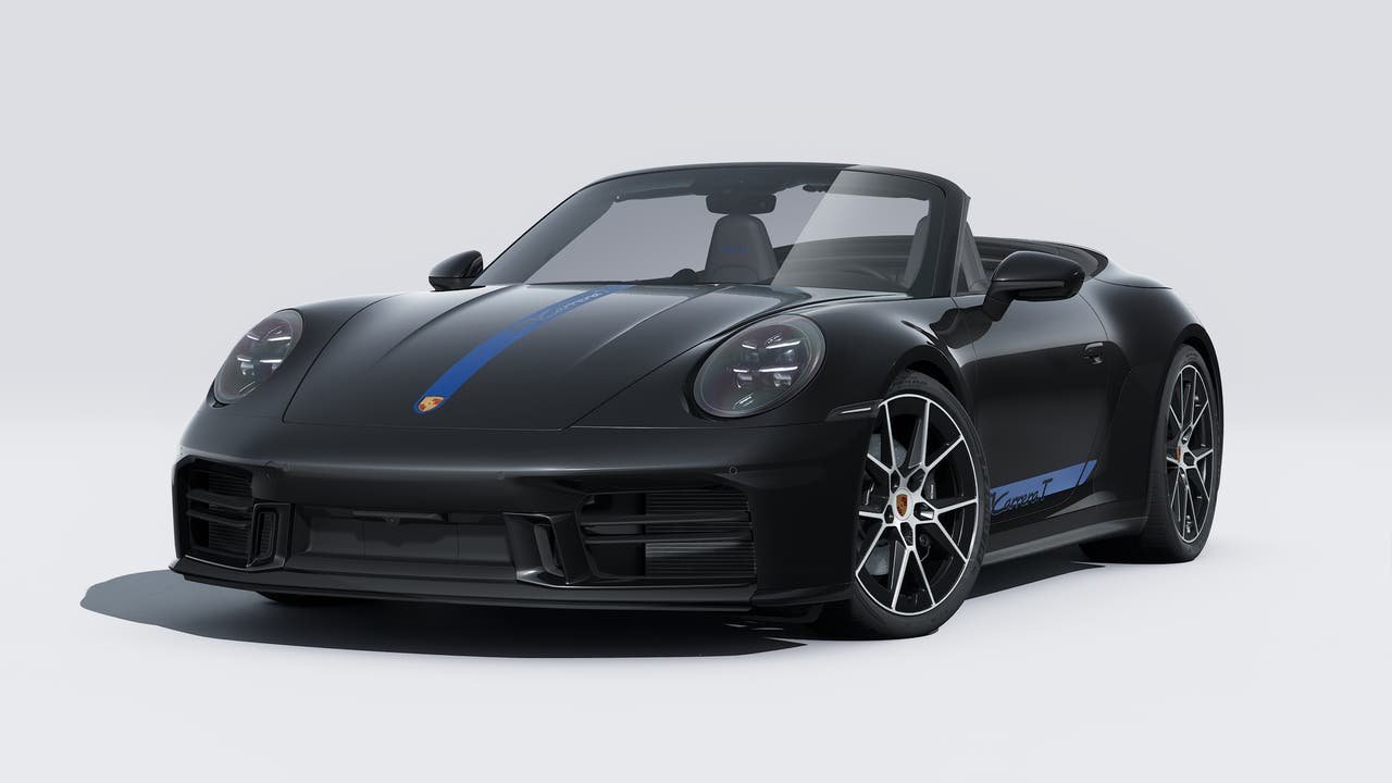 New 2026 Black Porsche Carrera T Cabriolet image 1