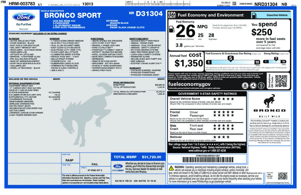 Used 2022 Black Ford Big Bend image 27