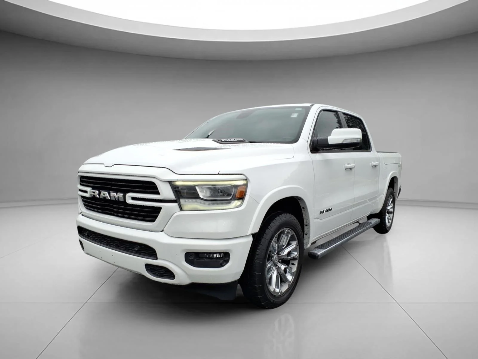 Used 2020 Bright White Clearcoat Ram Laramie image 1