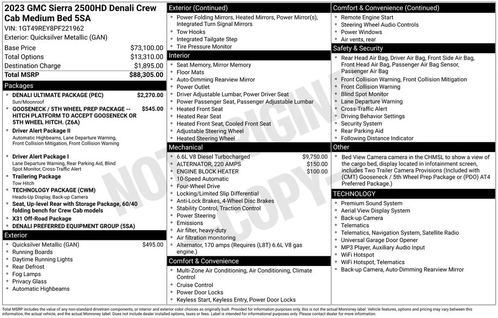 Used 2023 Silver GMC Denali image 2