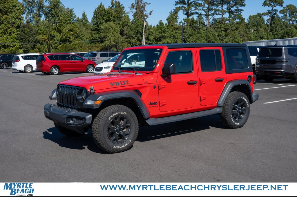 Used 2023 Red Clearcoat Jeep Sport image 2