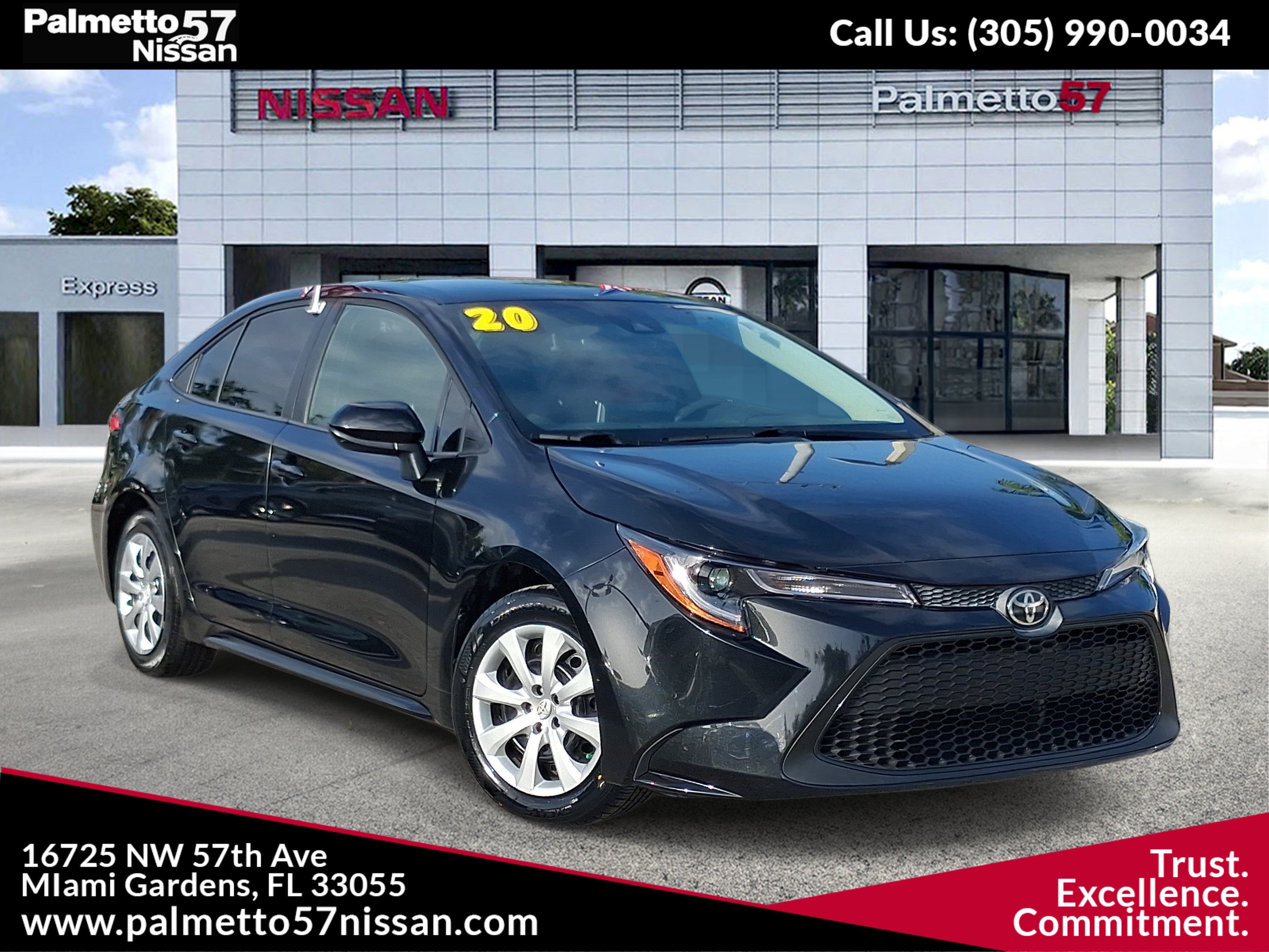 Used 2020 Black Toyota LE image 1