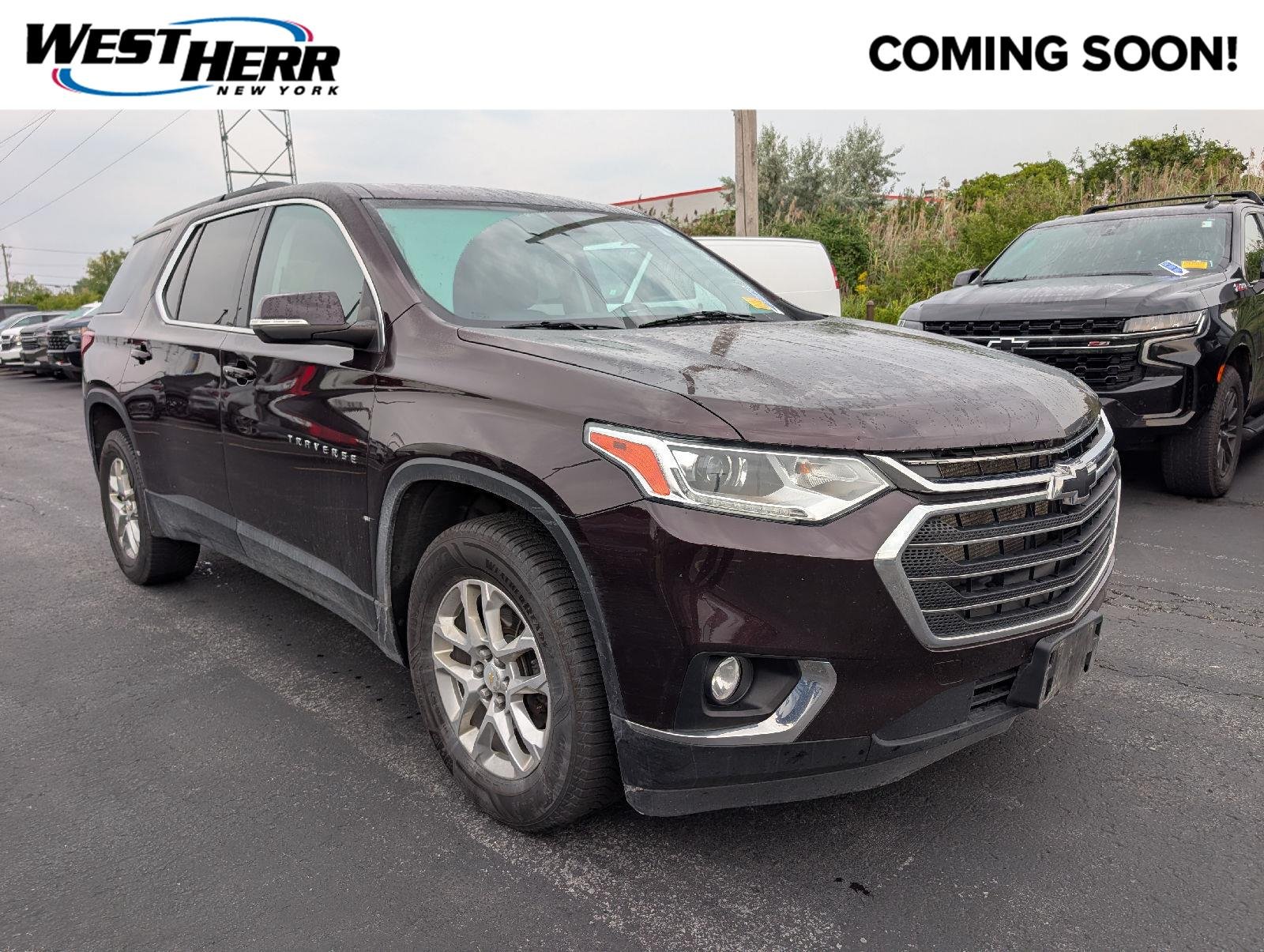 Used 2021 Black Cherry Metallic Chevrolet LT Leather image 1