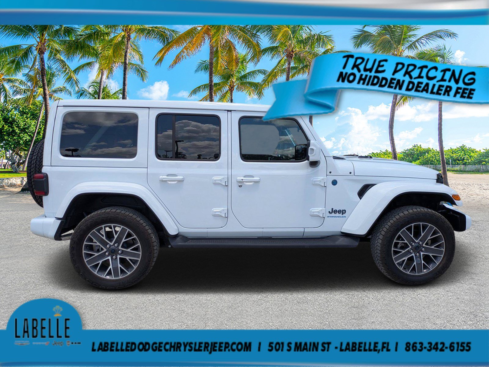 Used 2024 Bright White Clearcoat Jeep High Altitude image 2