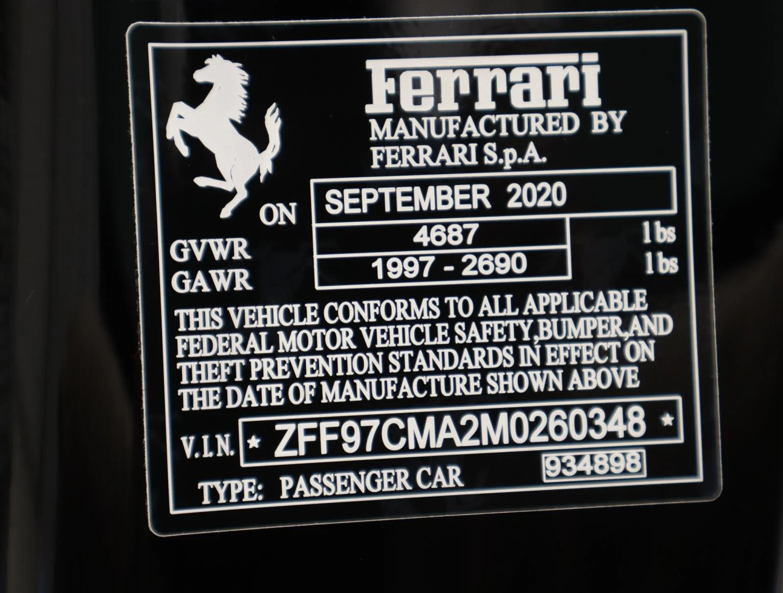 Used 2021 Nero Ferrari Convertible image 42