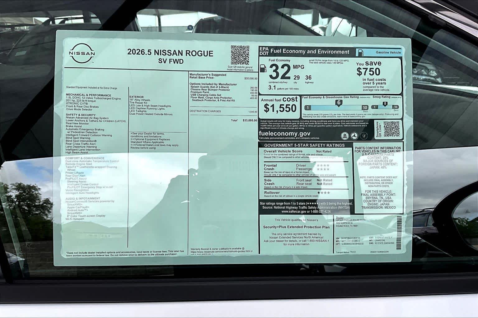 New 2026 Everest White Pearl Tricoat Nissan SV image 19