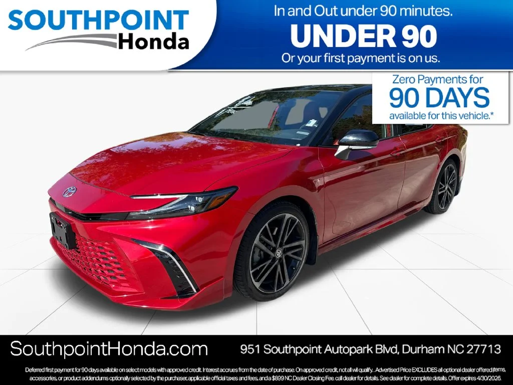 Used 2025 Midnight Black Metallic Toyota XSE image 3