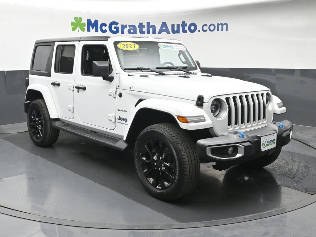 Used 2023 White Jeep Sahara 4xe image 2