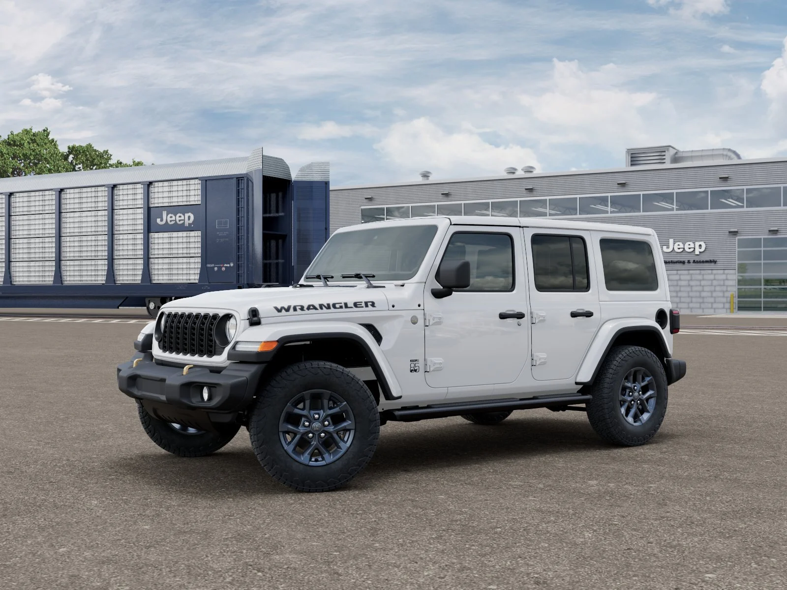 New 2026 Bright White Clear-Coat Exterior Paint Jeep 85th Anniversary image 1