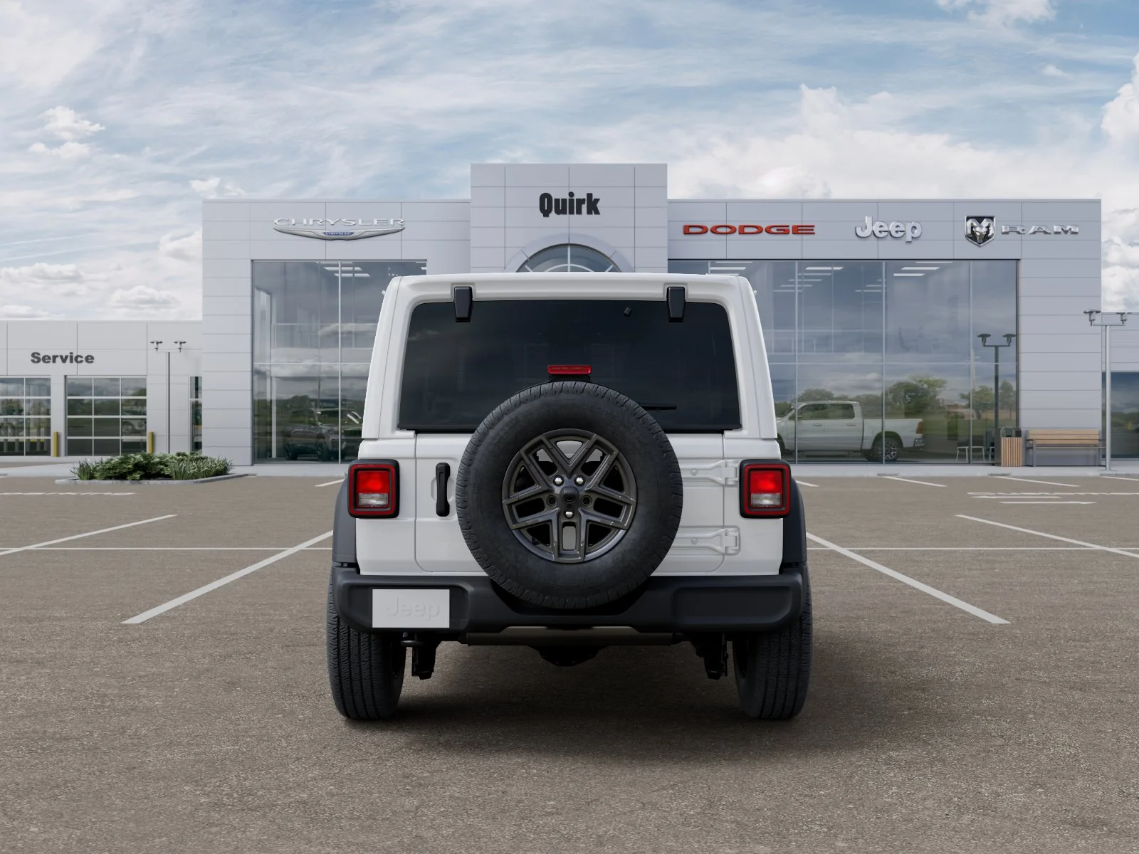 New 2026 Bright White Clear-Coat Exterior Paint Jeep Sport S image 22
