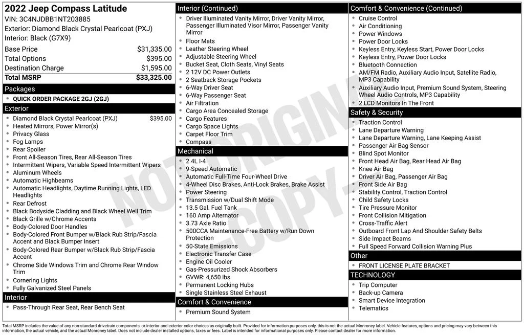 Certified Used 2022 Black Jeep Latitude image 6