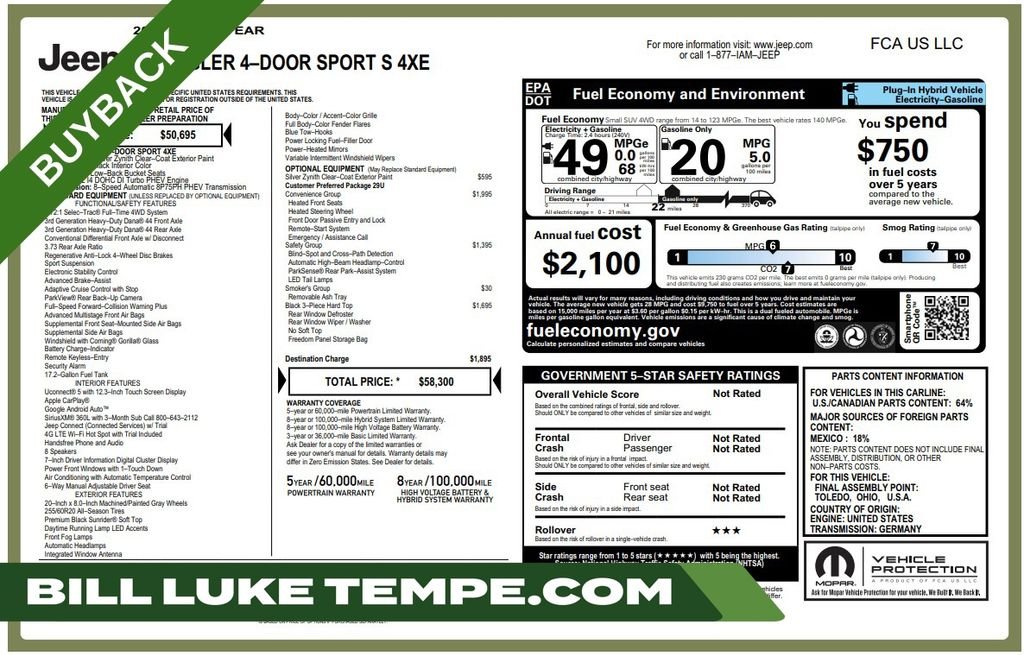 Used 2024 Silver Jeep Sport S 4xe image 1
