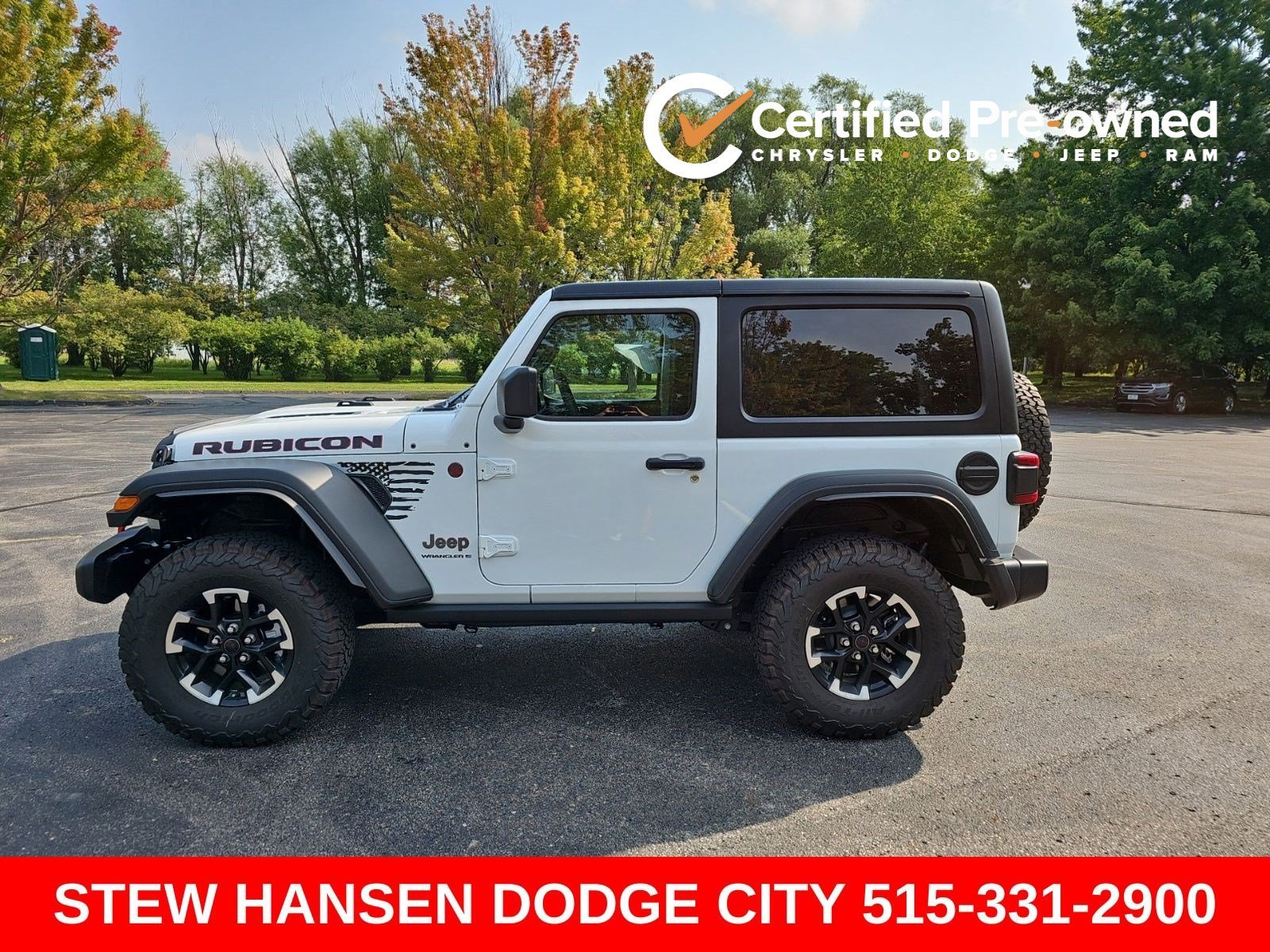 Certified Used 2026 Bright White Clearcoat Jeep Rubicon image 1