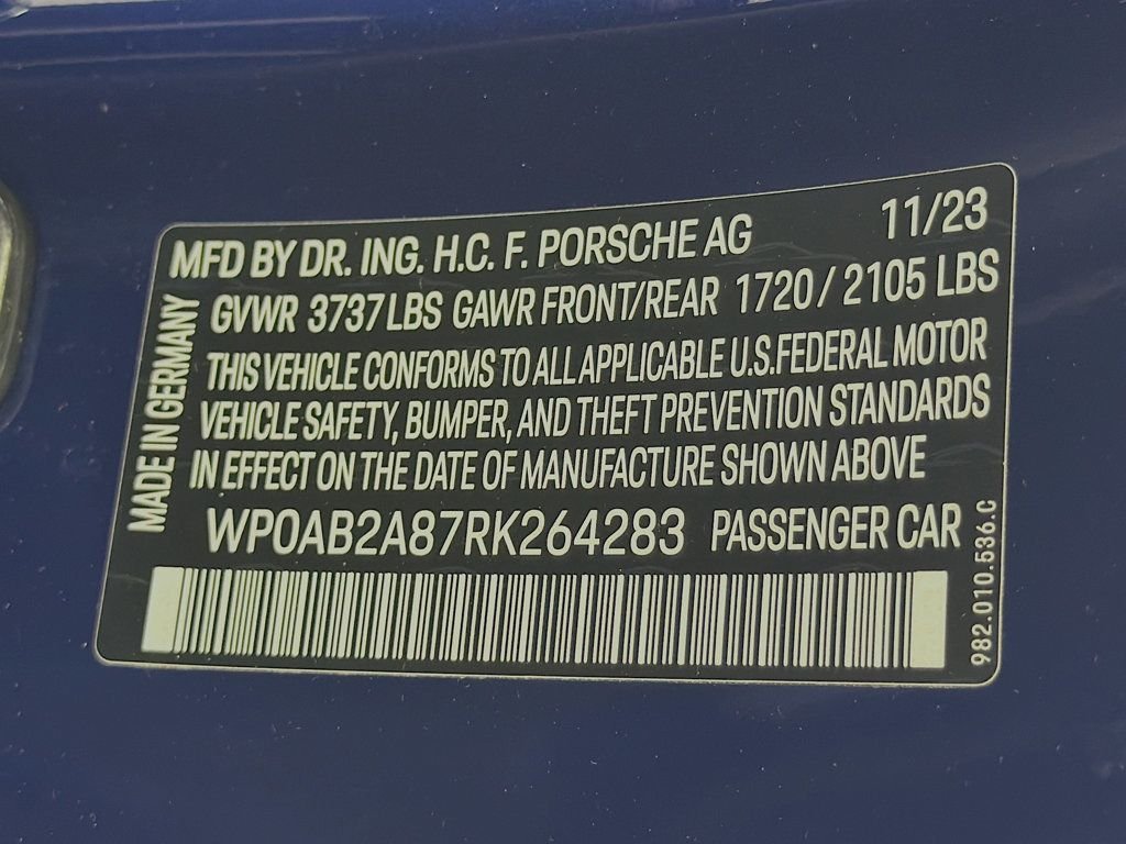 Certified Used 2024 Gentian Blue Metallic Porsche S Coupe image 36