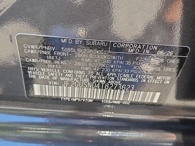 New 2026 Gray Subaru Limited image 6