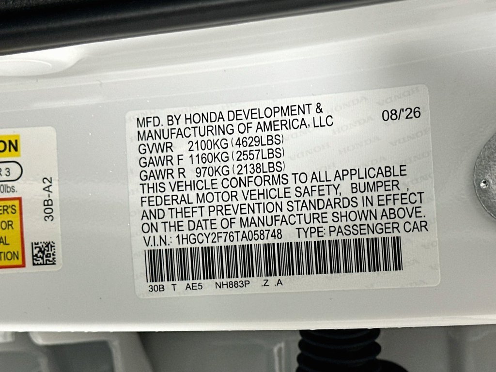 New 2026 Platinum White Pearl Honda Sport-L image 23
