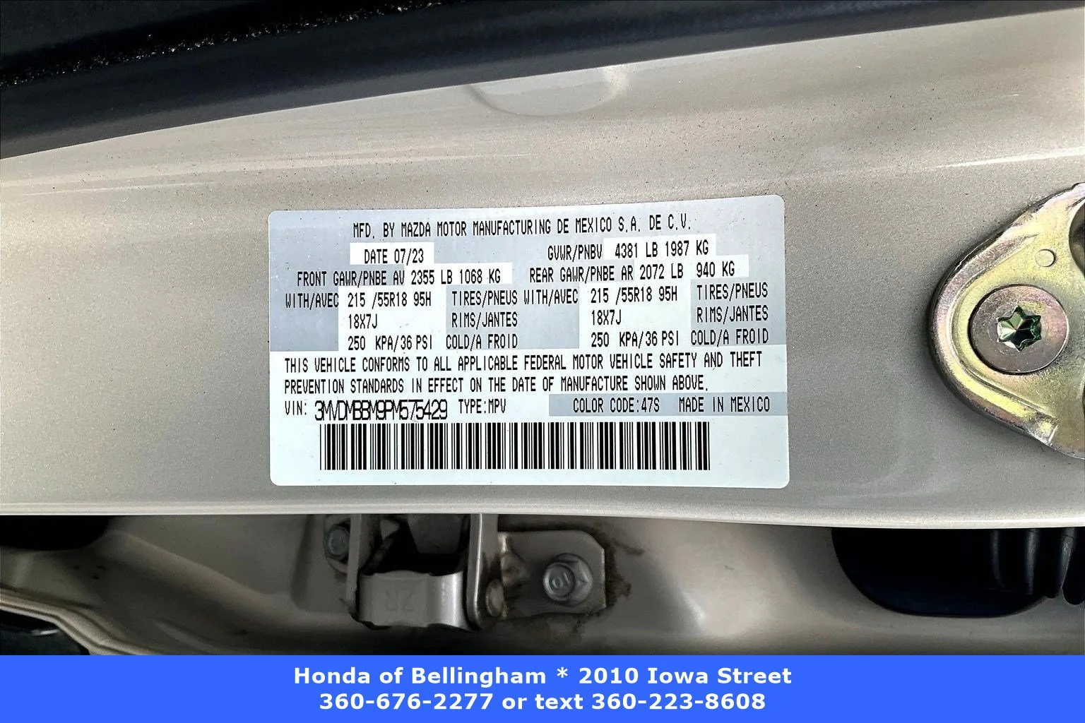 Used 2023 Platinum Quartz Metallic Mazda 2.5 S Select Package image 16