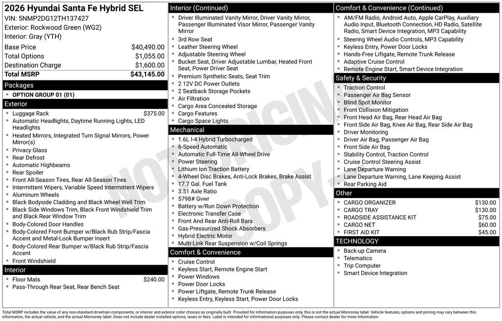 New 2026 Green Hyundai SEL image 24