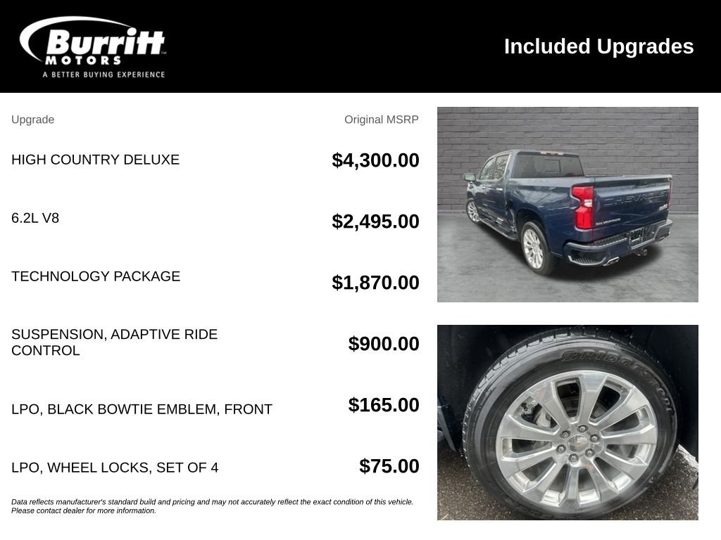 Used 2021 Blue Chevrolet High Country image 3