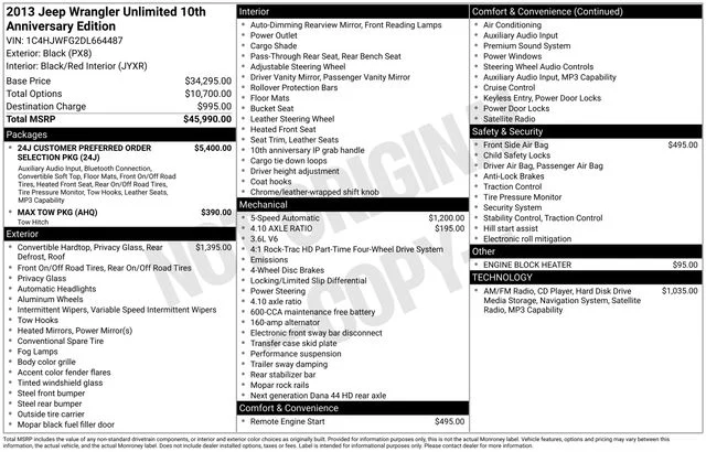 Used 2013 Black Jeep Unlimited Rubicon image 3