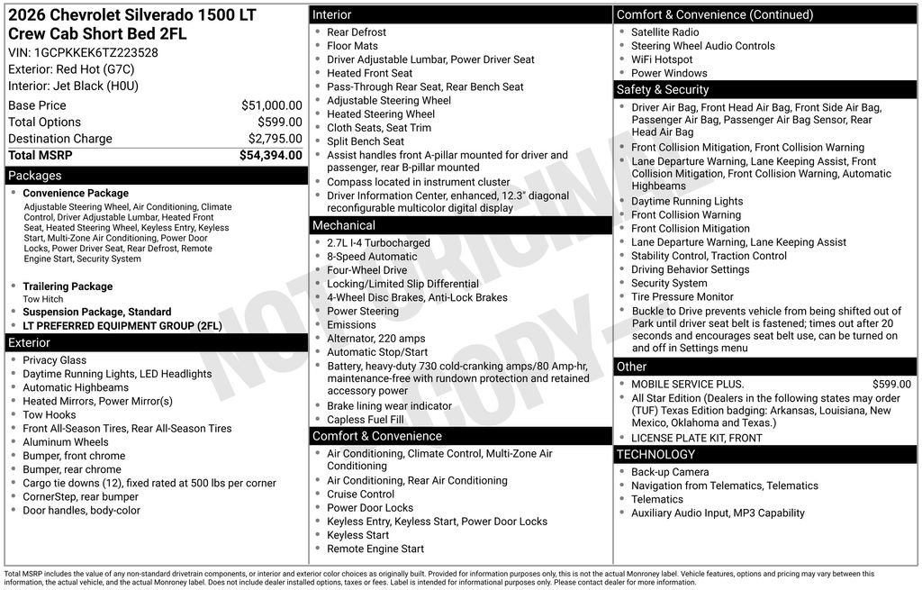 Used 2026 Red Chevrolet LT image 39