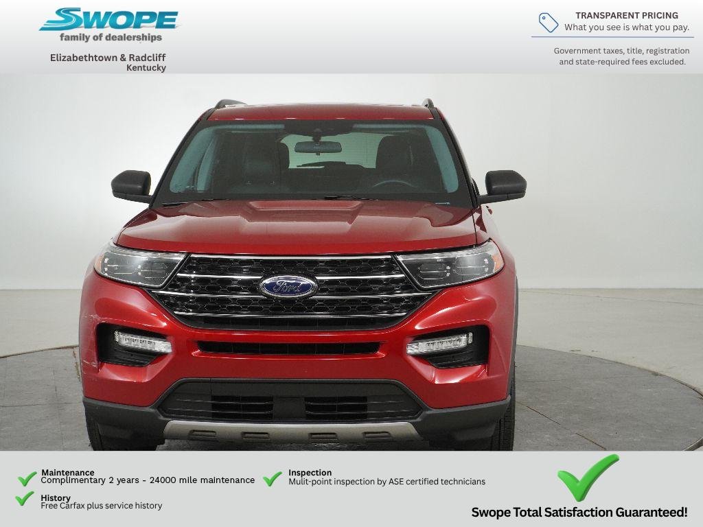 Used 2021 Rapid Red Metallic Tinted Clearcoat Ford XLT image 8