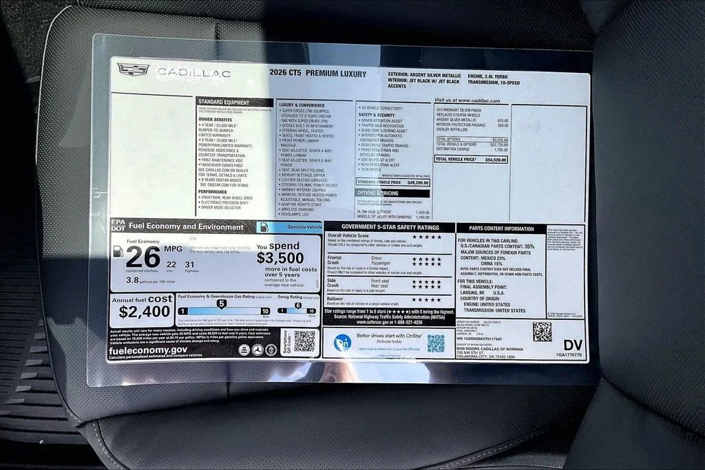 New 2026 Argent Silver Metallic Cadillac Premium Luxury image 14