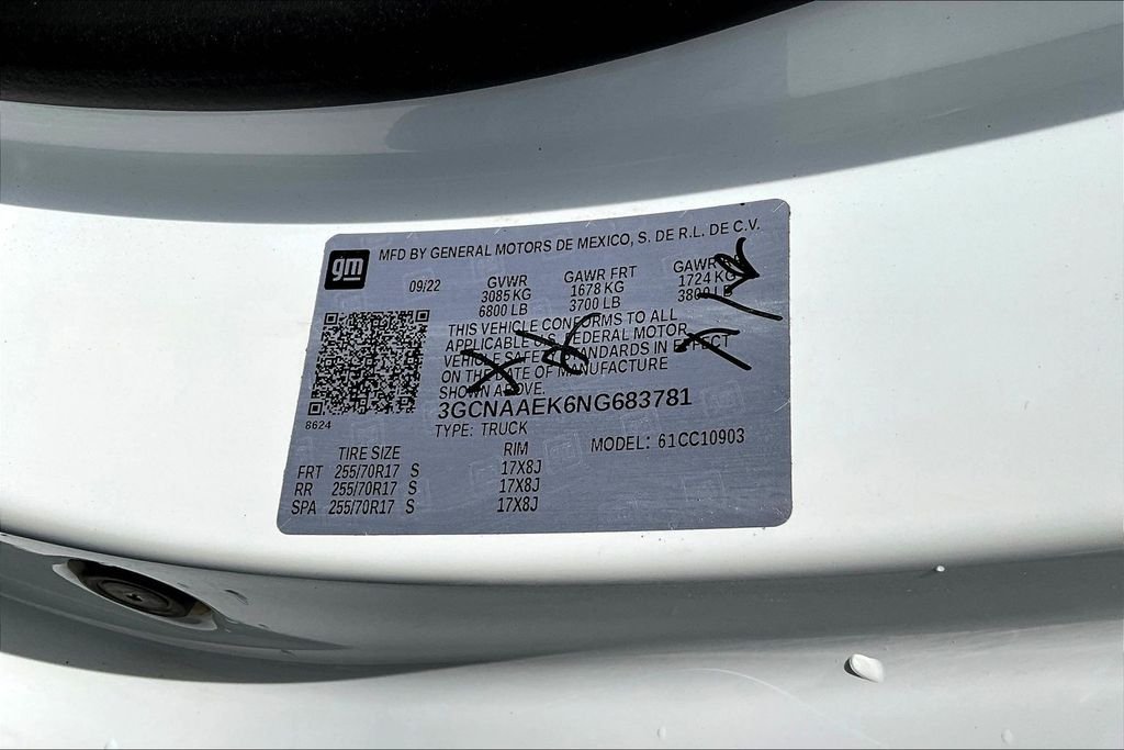 Used 2022 White Chevrolet WT image 15