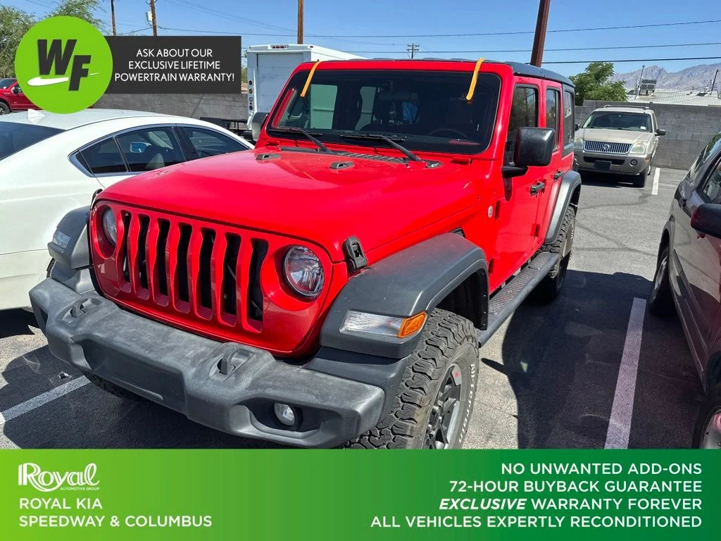 Used 2018 Red Jeep Unlimited Sport S image 1