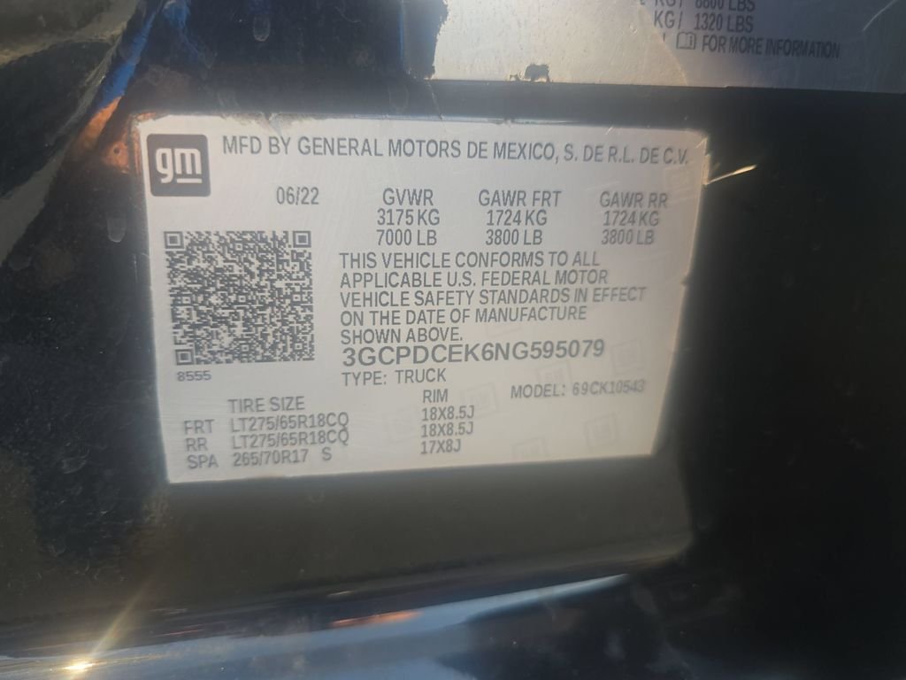 Used 2022 Black Chevrolet Custom Trail Boss image 21