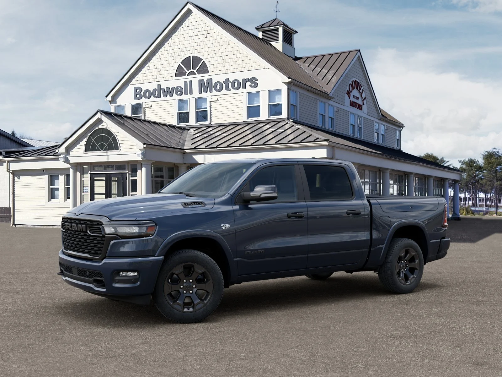 New 2026 Forged Blue Metallic Exterior Paint RAM Big Horn Quad Cab 4x2 6