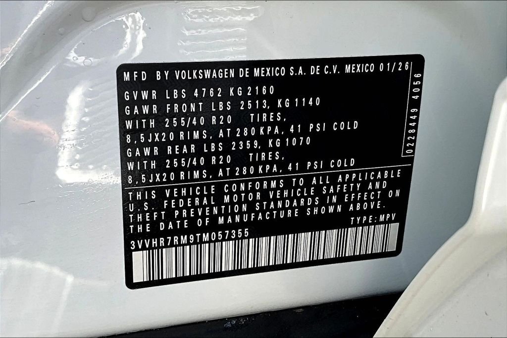 New 2026 White Volkswagen 2.0T SE R-Line Black image 19
