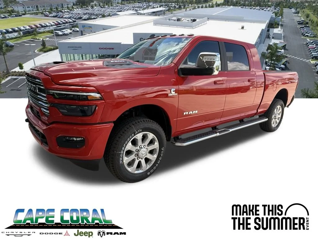 New 2026 Flame Red Clear-Coat Exterior Paint RAM Laramie image 1