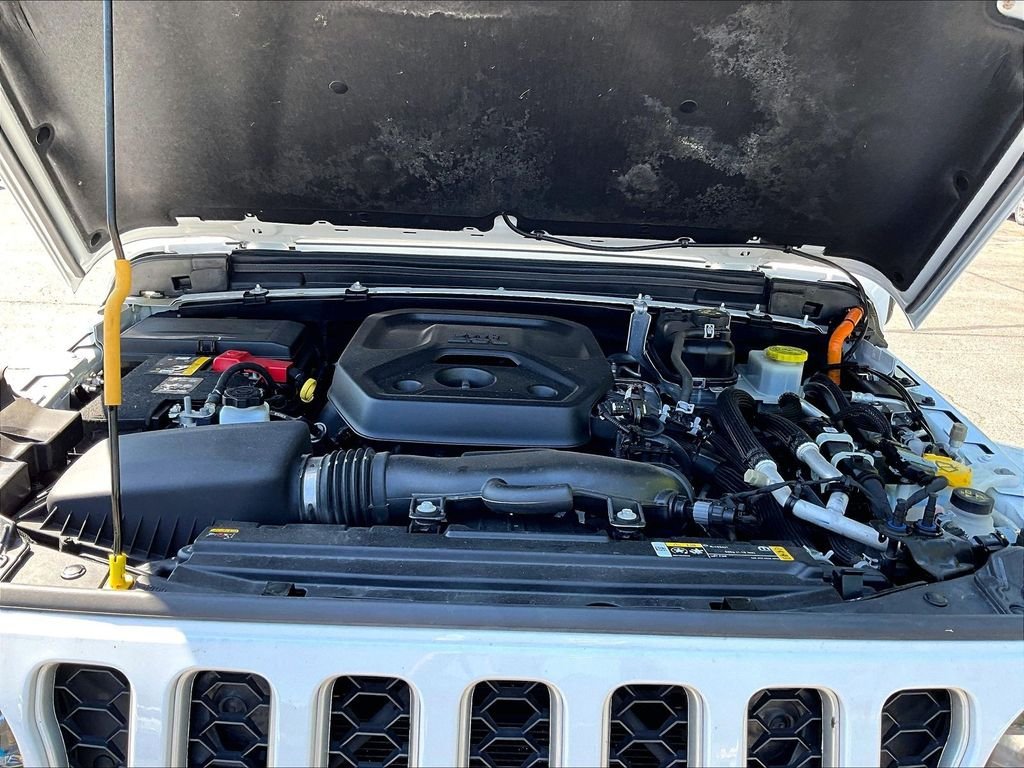 Used 2023 Bright White Clearcoat Jeep Sahara 4xe image 34