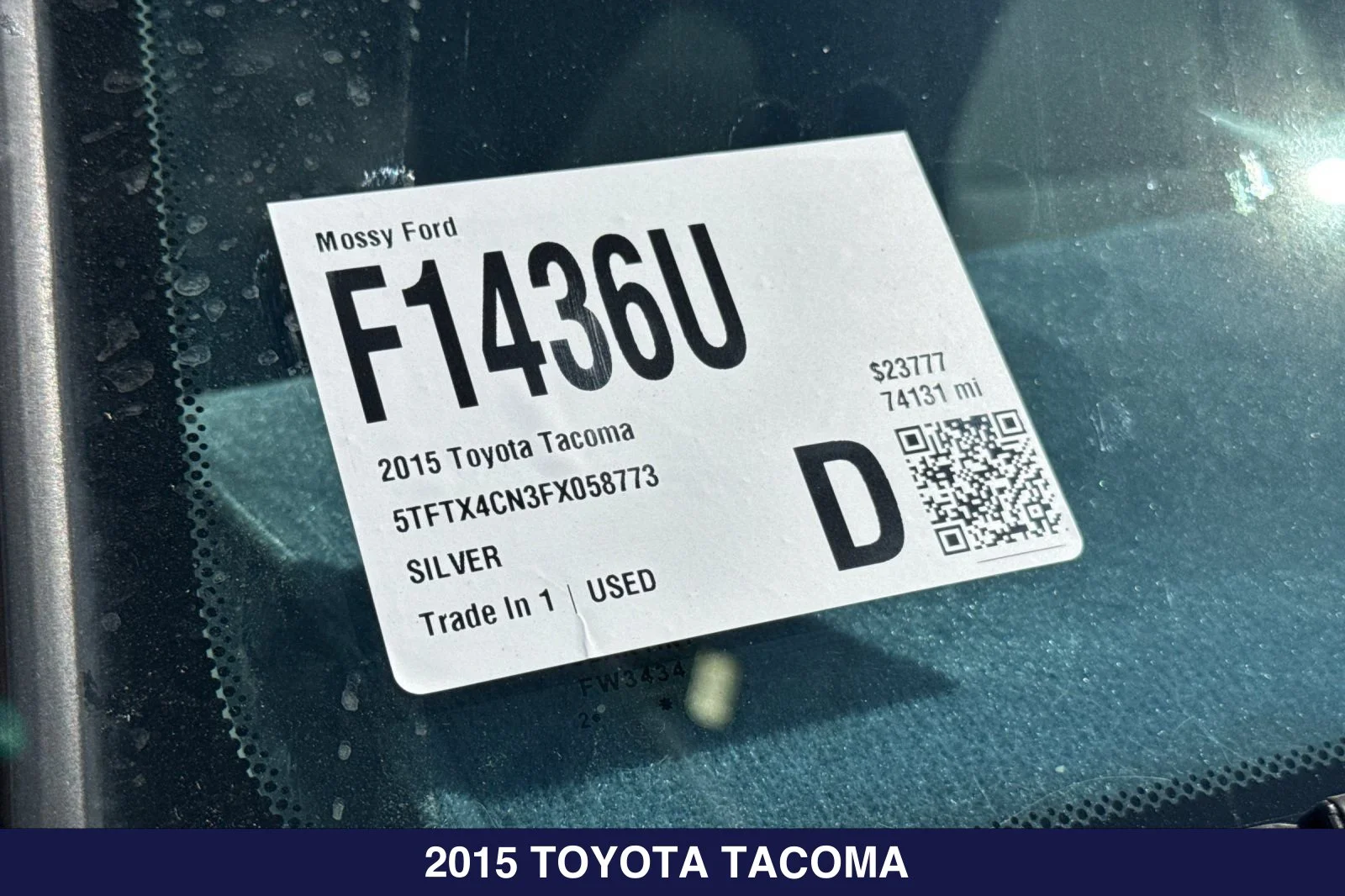 Used 2015 Silver Sky Metallic Toyota Base Pre-Owned image 2