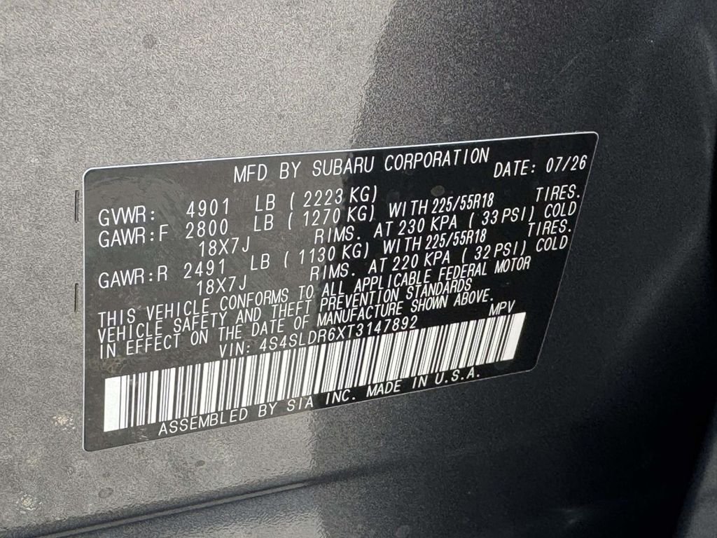 New 2026 MAGNETITE GRAY METALLIC Subaru Limited image 25