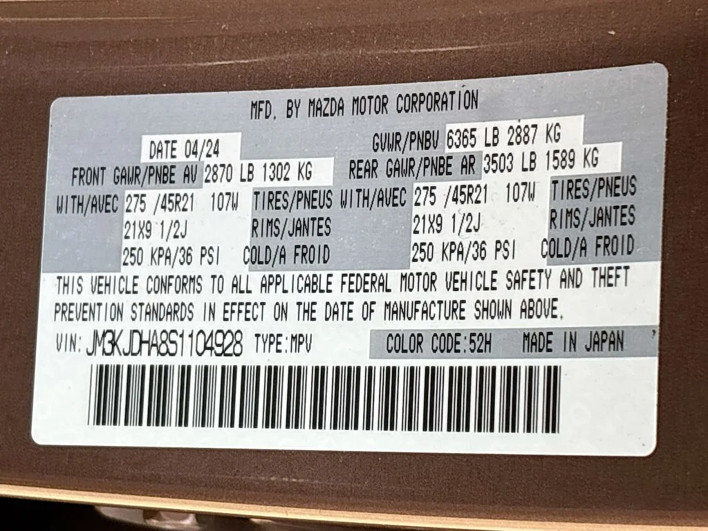 Certified Used 2025 Copper Metallic Mazda Premium image 34