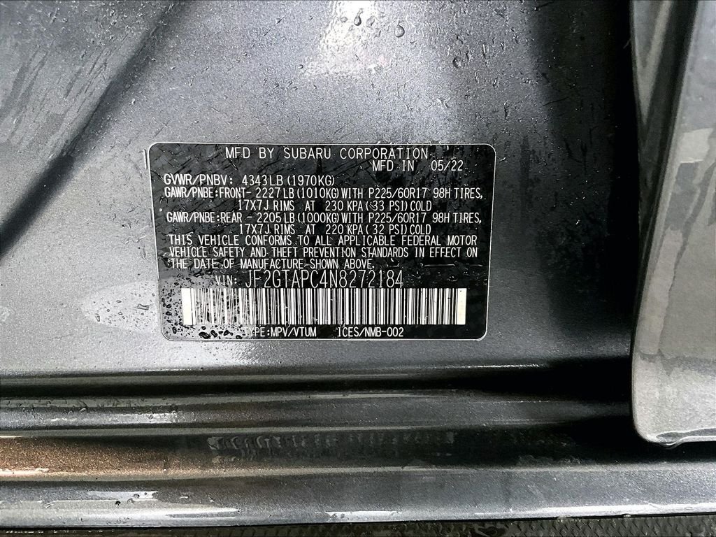 Used 2022 Gray Subaru Premium image 34
