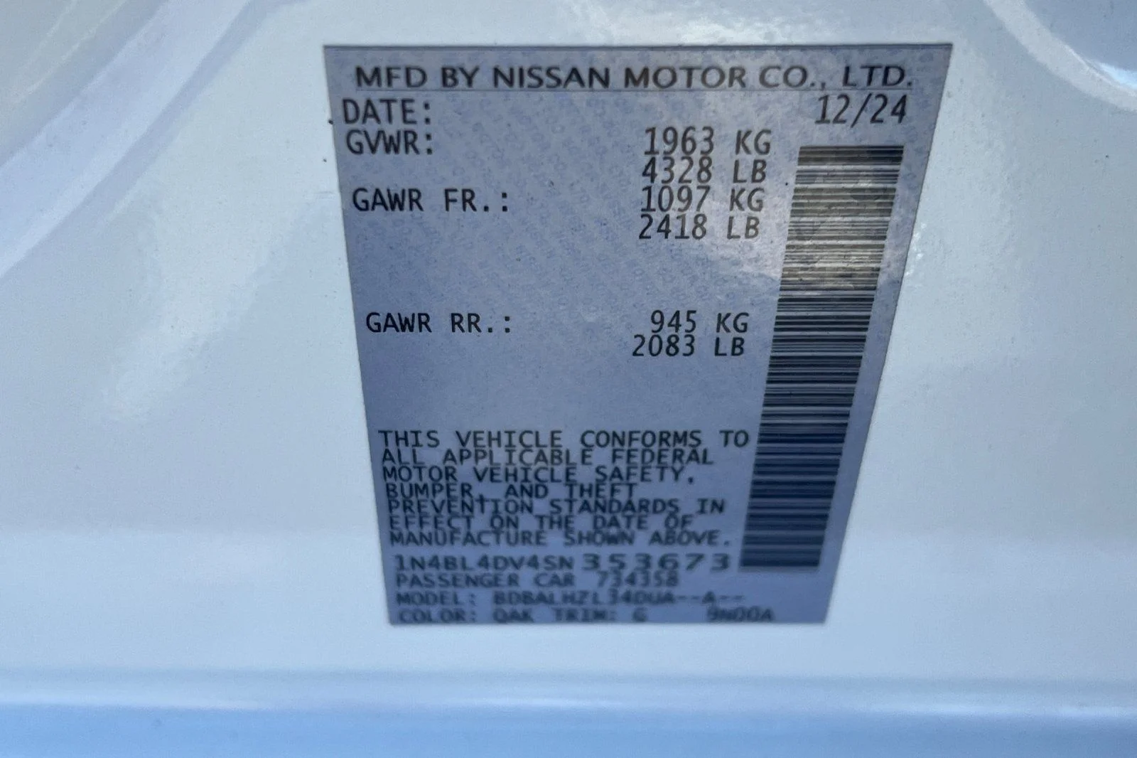 2025 Nissan Altima SV - Photo 24