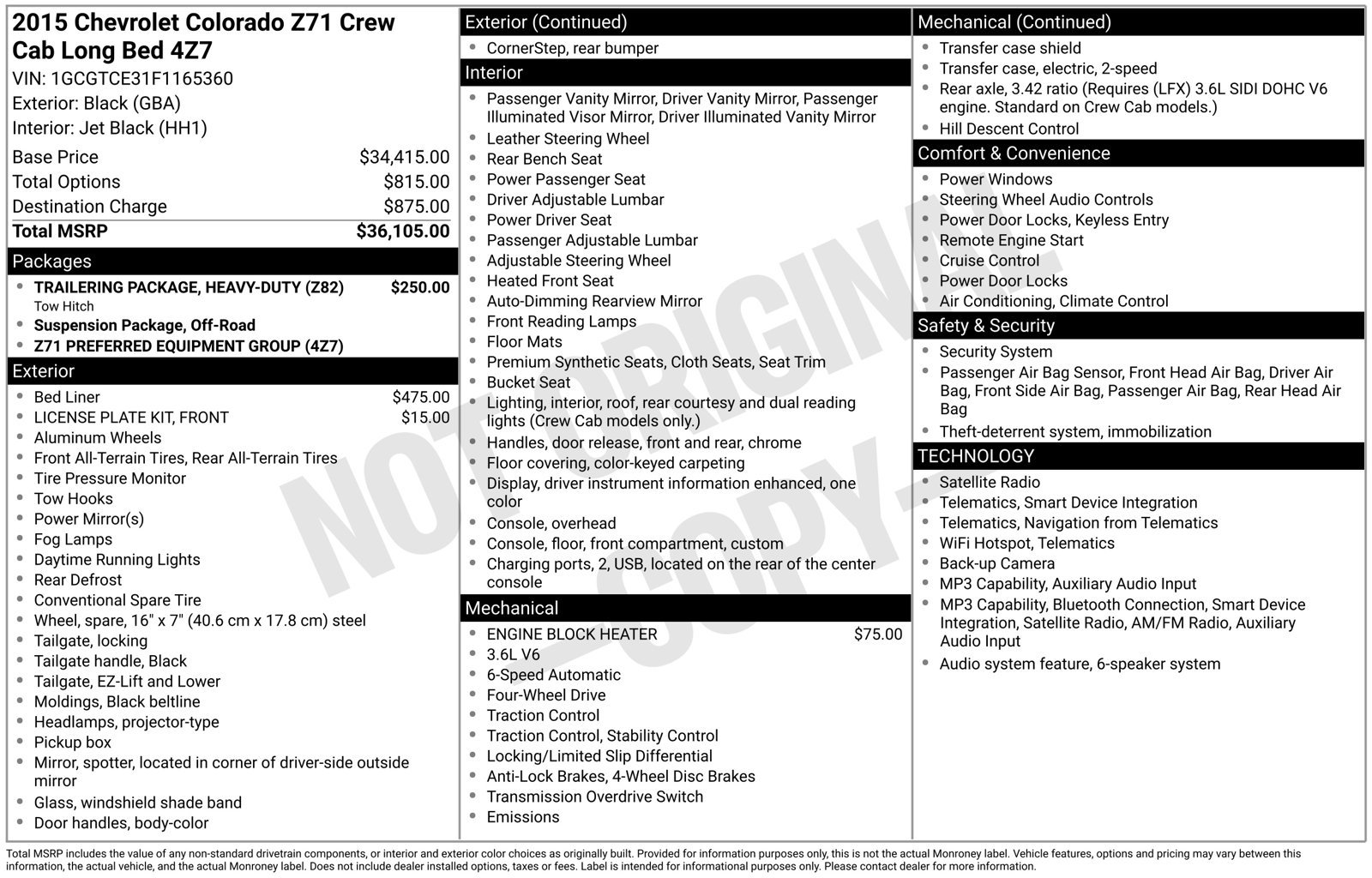 Used 2015 Black Chevrolet Z71 image 11