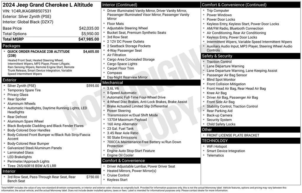 Used 2024 Silver Jeep Altitude image 17