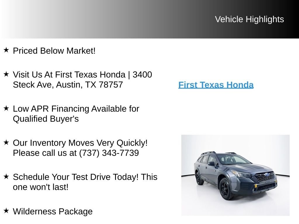 Used 2022 Magnetite Gray Metallic Subaru Wilderness image 10